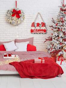 1 Piece Christmas Dwarf Wooden Decorations - 3D Hanging Decorations With Red And White Checkered, Christmas Hats And Holiday Poses, Suitable For Christmas Trees, Home Holiday Party Decorations, Seasonal Home Decorations, Interesting Designs, Accessories, Home Decorators, Christmas Decorations