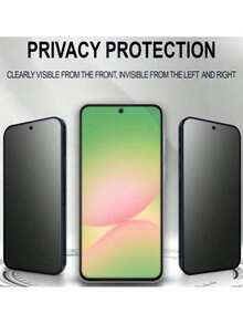 2pcs Matte Privacy Tempered Glass Screen Protector, Compatible With Samsung, 9H Hardness Anti-Spy Matte Glass, 2.5D Anti-Fingerprint Matte Privacy Glass, Scratch-Resistant, Matte Privacy Glass Screen Protector, Frosted Style, Easy Installation Mobile Phone Accessories Screen Protection Essentials, Applicable To Daily Shield, Office, Home Privacy Screen Protector Phone Screen Protector Waterproof Shockproof Anti-Fall Scratch Resistant - Black - View 2
