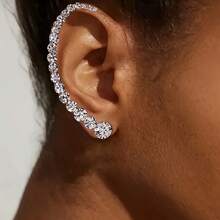 1PC Ladies' Simple And Elegant Geometric Clip Earrings - Mother's Day Valentine's Day Christmas Birthday Party Holiday Gift Bracelet Jewelry - Left Ear - View 7