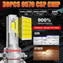 JINGMA 2pcs 300W High-Power Super Bright LED Bulbs H1/H4/H7/9005/H4/9003/HB2/H11/H16/9005/9006/9012, 150000LM, 6500K, 900% Brighter, Durable Aluminum Base, Plug-N-Play Bulbs For Auto Replacement, 12V - /H9/H11/H16 - View 3