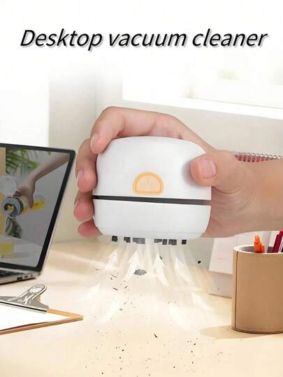 1pc Mini Vacuum Cleaner, Lightweight And Durable, Desktop Vacuum Cleaner, Suitable For Cleaning Small Particles, Designed For Keyboard/Home/School/Office