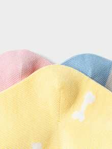 Balabala Kids Socks Girls Cotton Mid-Calf 5 Packs Sweet Print - Red and White - View 4