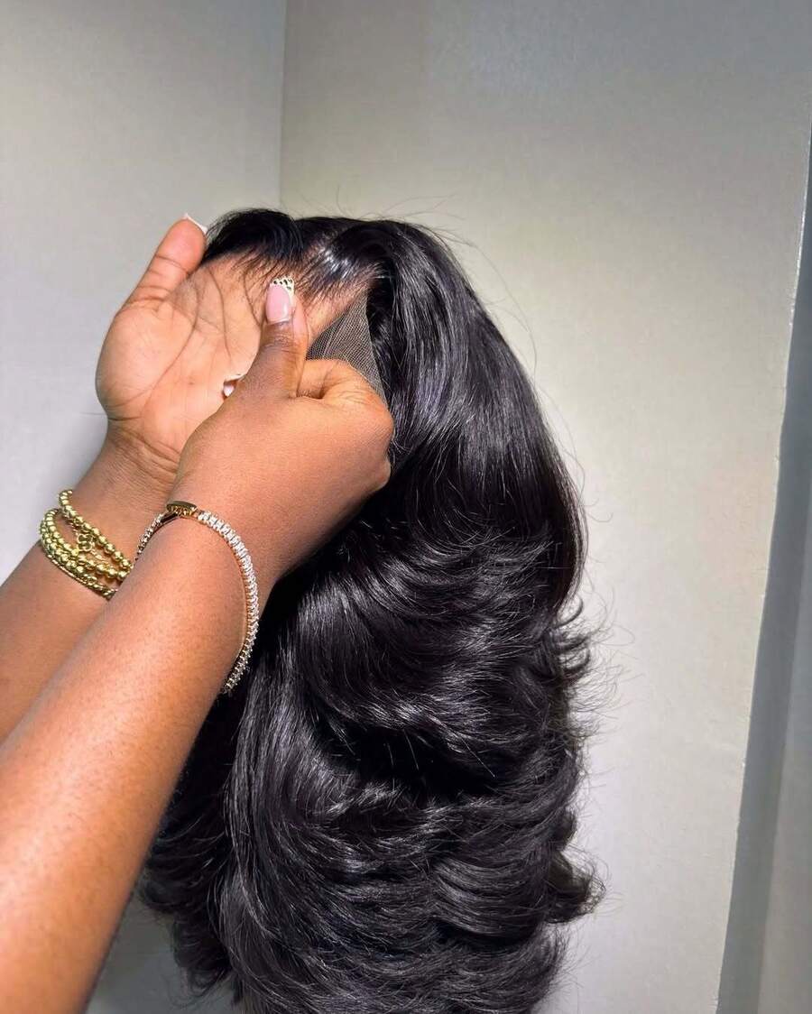 bling hair Wear To Go 6x4 9x6 5x5 Glueless Wigs Human Hair Pre Plucked Pre Cut Brazilian Hair 180% Density Transparent 13x4 13x6 Body Wave Lace Front Wigs Human Hair Pre Plucked 4x4 Wavy Lace Closure Wigs Human Hair With Baby Hair Hidden Strap 360 Body Wave Full Lace Frontal Wigs Human Hair Pre Plucked Pre Bleached With Drawstring - Natural Black - 查看 1