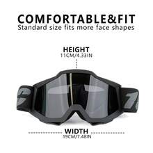Kính bảo hộ xe máy unisex, chống gió và chống sương mù, kích thước phù hợp với mọi người, thích hợp cho xe địa hình, xe máy địa hình, trượt tuyết. - 100 - Xem 8