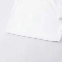POLARBEAR Camiseta Oversized Rei da Gloria Algodão Camisa Costura Reforçada Unissex StreetWear - Branco - Visão 4
