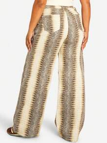 Women's Leopard Print Jeans High Waisted Cheetah Pants Leg Stretchy Wide Leg Jeans   Leopard Pants - Nhiều màu - Xem 5