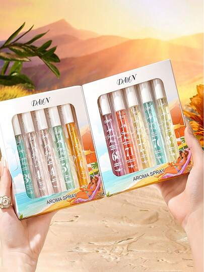 1pc/5pcs/10pcs 10ml 10-Bottle Fragrance Spray Set, 10 Different Scents, Including (Coconut, Fruit, Vanilla, Caramel, Nut, Lavender, Milk, Rose, Amber, Sandalwood) Long-Lasting Fragrance, Multi-Layered Scents Suitable For Daily Use, Ideal Gift For Vacation Parties, Mini Perfume Set For Women And Men, Vanilla Perfume Long-Lasting Fragrance Spray, Precise Packaging