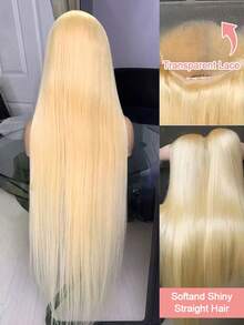 613 13x4 Lace Front Wig Human Hair 28 Inch 200 Density 613 Lace Frontal Wig Blonde Wig Human Hair Straight 613 HD Lace Frontal Wig Pre Plucked With Baby Hair - S613 - 查看 2