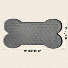 1PC Bone Shape Non-Slip Silicone Pet Placemat, Raised Edge Pet Feeding Tray For Food And Water, Anti-Spill Feed Mat For Small Medium Dogs And Cats, Easy Clean Purable Bowl Mat