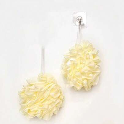 2-In-1 Shower Ball, Soft Scrubbing Soap, Foaming And Non Dispersing Mesh Bag, Lace Bath Flower, Bathing And Scrubbing Tool