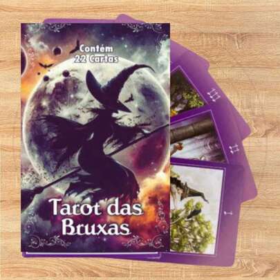 Tarot das Bruxas Baralho com 22 Cartas e Manual