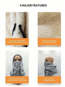 1 件/2 件女士寒冷天气面罩拉法帽户外运动拉法帽防风透气亲肤，适合秋冬季 - 彩色 - 查看 7