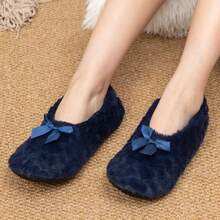 Women's Thick Non-Slip Warm Soft Bottom Indoor Floor Leg Warmers, Suitable For Early Childhood Education, Yoga, With Bowknot , Autumn/Winter