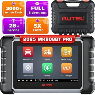 Autel MaxiCOM MK808BT PRO Scanner: 2025 Full Bidirectional Scan Tool As MK900 MX900 MK900BT, BT Up Of MK808S MX808S MK808Z MK808, 3000+ Active Tests,