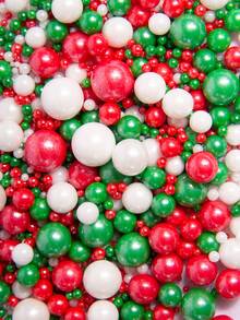 130g/4.59oz 圣诞装饰糖粒，可食用烘焙蛋糕装饰混合糖粒，适用于纸杯蛋糕饼干冰淇淋装饰圣诞派对用品 - 彩色 - 查看 12