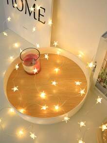 1条1/2/3米10/20/30颗LED星空装饰灯串，卧室装饰灯，适用于婴儿房、节日、婚礼、室内、卧室、花园、派对装饰。电池供电（不含电池）。 - 多色1 - 查看 6