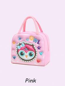 1 件女孩新款大容量午餐袋，3D 图案卡通午餐盒袋，防污、防褪色且轻便，是送礼的理想选择 - 彩色 - 查看 16