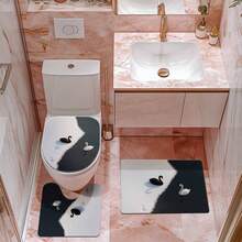 1/4 piezas Cortina de ducha impermeable y lavable con estilo floral y de plantas, multicolor, resistente a los detergentes, sin necesidad de barras de cortina, adecuada para gimnasio, baño y decoración navideña