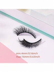 7 Pairs Fluffy Volume Fake Eyelashes With Multi-Layer Thick Cross Imitation Mink Eyelashes 8D