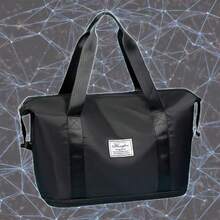 High-Value Large-Capacity Multi-Functional Sports Fitness Bag With Expandable Delivery Short-Distance Travel Bag Stylish And Beautiful Simple And Generous - 黑色 - 查看 3