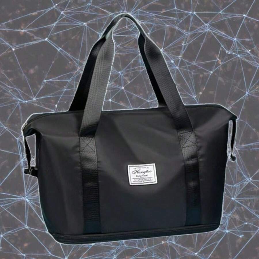 High-Value Large-Capacity Multi-Functional Sports Fitness Bag With Expandable Delivery Short-Distance Travel Bag Stylish And Beautiful Simple And Generous - Black - View 1