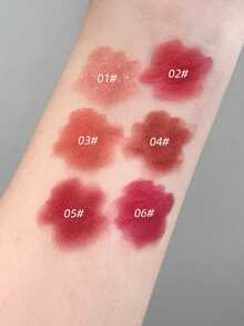 Gege Bear 1 pieza Labial de terciopelo suave y mate, de larga duración, a prueba de manchas, de color natural, versátil, producto de maquillaje - Multicolor - Ver 6