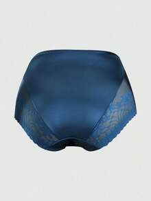 5 piezas Bragas de mujer de encaje semitransparente y sexy, color satinado - Multicolor - Ver 11