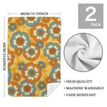 2Pcs Black And White Geometric Hand Towel  - Lightweight, Absorbent, Quick-Drying, Machine-Washable Polyester Blend For Kitchen, Bathroom, Gym Decor, Bathroom Essentials | Modern Towel Design | Quickdry Fabric, Bathroom Towels,  Soft And Comfortable, Suitable For   Bathroom Restaurant Kitchen Interior Decoration Party Decoration, Holiday Gifts, Can Be Given As Gift - 樣式 1 - 查看 5