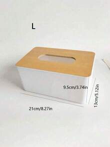 1pc Plastic Desktop Tissue Box, Living Room Coffee Table Tissue Storage Box, Wooden Bathroom Toilet Paper Holder, Bathroom Tissue Storage Box