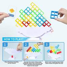 Trò chơi xếp chồng 16/32/64 miếng dành cho người lớn và trẻ em, trò chơi xếp chồng khối xây dựng vui nhộn dành cho trẻ em, đồ chơi tương tác cho người lớn tiệc tùng, bạn bè, nhóm, lớp học, ký túc xá, đêm trò chơi gia đình và tiệc tùng - Nhiều màu - Xem 2