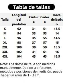 Pantalones deportivos casuales con cordón de unicolor para mujer - Negro - Ver 4