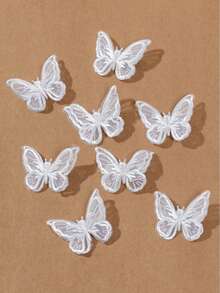 6 Stück Weiße Spitzen Schmetterling Haarclips für Frauen, modisch und vielseitig, eleganter minimalistischer Stil Haarspangen für Alltag, Outdoor, Lässig, Partys, Arbeit, Urlaub, Gesichtswäsche oder Make-up, Accessoire für Outfit und Kleidung, Haarklammern, Haarspangen, Schulsachen, College, Haarspangen