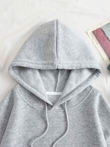 Conjunto paquete set pack 3 piezas sudadera básica capucha hoodie lisa dama mujer casual manga larga bolsa canguro puños acanalados diario calientita suave cómoda moderna juvenil - Multicolor2 - Ver 3