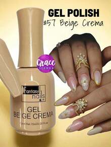 15ml Semi-Permanent Gel Polish 3 Steps Fantasy Nails Gelish Application Professional Use UV - 奶油米色 - 查看 2