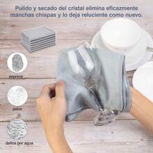 Toallas de Cocina 20 Piezas, Trapos con Bordes de Cierre, Antiadherentes, 30x30 cm, Adecuados para Limpiar la vajilla, La Cocina, El Cristal sin Marcas de Agua - 1 - Ver 6