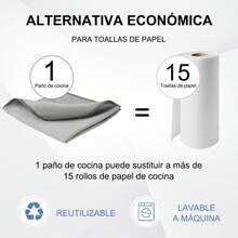 Toallas de Cocina 20 Piezas, Trapos con Bordes de Cierre, Antiadherentes, 30x30 cm, Adecuados para Limpiar la vajilla, La Cocina, El Cristal sin Marcas de Agua - 1 - Ver 8