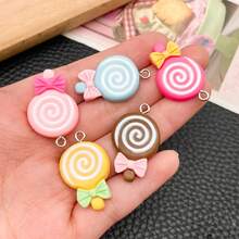 1 Pack Mixed Cute Resin Love Bear Lollipop Cake Rainbow Charm Kawaii Resin Pendant For Jewelry Necklace Bracelet Earrings Making Diy Crafts - Multicolor - View 2