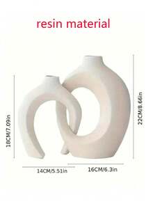 2 Stück/1 Set Paar Vase (Kunststoffmaterial), Umarmungsvase, Bücherregal Dekoration, Büro Schlafzimmer Esszimmer Tischdekoration, Café Dekoration, Künstliche Blumenvase, Heim Dekoration Raumdekoration Glasvase
