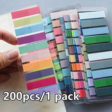 200/600/1000pcs Transparent PET Sticky Notes, Vintage & Neon Clear Memo Pad, 28 Colors, Writable & Reusable Flags, Patterned Edge - Rectangle & Various Shapes, Suitable For Books, Binders & Office Organization, Ideal For Home & School Use, Organizer Tool | Clear Flags | Pastel Memos | Transparent Annotation Labels, Acid-Free School Supplies,School Supplies,Back To School - Multicolor - View 12