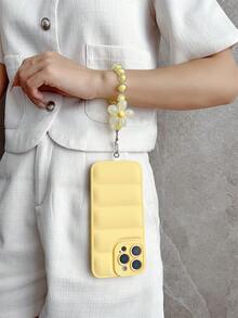 1pc Cute Bread Design Mobile Phone Case With Lanyard, Compatible With Samsung Galaxy S25, S24, S24 Plus/S24+, S24 Ultra, S24 FE, S20, S21, S22, S23 And 11/11 Pro/11 Pro Max, 12/12 Pro/12 Pro Max, 13/13 Pro/13 Pro Max, 14/14 Pro/14 Pro Max, 15/15 Pro/15 Pro Max, 16/16 Pro - Yellow - View 5