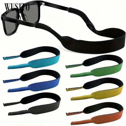 3-Piece Set WUSITO 17inch Floating Neoprene Glasses Strap - Adjustable, Secure Fit, Suitable For Sports And Outdoor Activities, Durable Nylon Material, Multiple Colors
