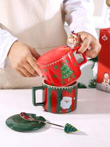 Nordic Christmas Style Mug, Creative Office Coffee Cup, Couple Home Christmas Gift Set, Christmas Decoration, Best Christmas Gift For Family And Friends - Multicolor - View 4