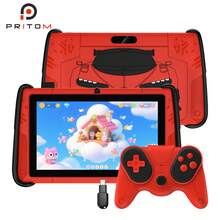 PRITOM Tablet para niños, Tablet de 7 pulgadas para niños con 3GB de RAM y 32GB de ROM, Android 15, Tablet para niños pequeños con WiFi 6, A333 de 5 núcleos, pantalla IPS, cámara dual, control parental, 3500mAh, tabletas educativas para niños con funda (sin adaptador)