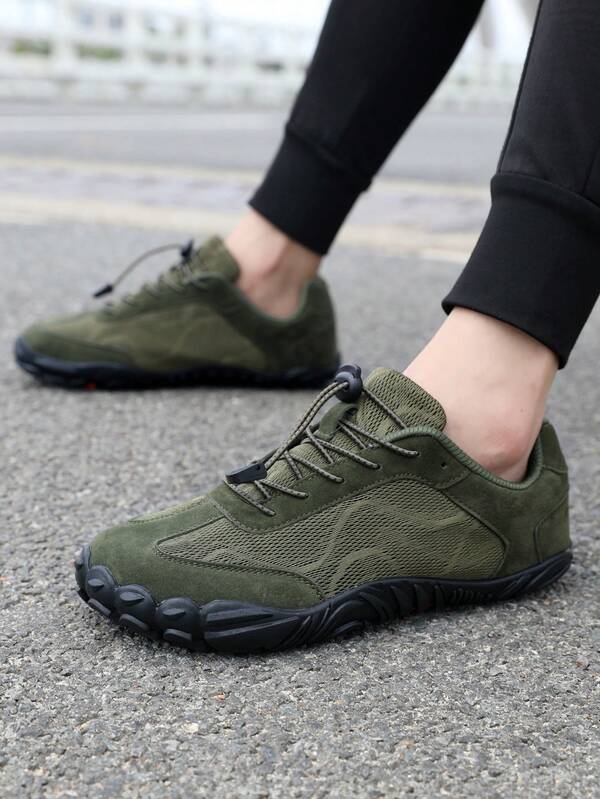 Unisex leichte atmungsaktive gestrickte Mesh Wanderschuhe, Outdoor Lässig Schuhe, Herren Sportschuhe mit Gummilaufsohle, weit geschnittene Outdoor Wander- und Trekkingschuhe in Große Größen