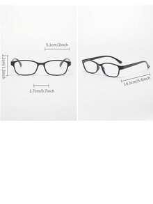 Square Plastic Computer/Gaming/TV/Phone Glasses, Reduce Eye Fatigue, Light Glasses, Fashion Clear Lens Eyeglasses Frame - Black - View 4