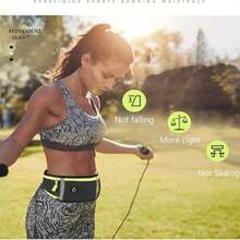 1pc Sports Waist Bag With Phone Holder, Waterproof & Shock-Proof Fitness Running Waist Belt, Unisex Design For Gym, Running, Outdoor Activities