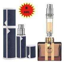 Super Fiber Leather-Clad Alloy, Premium Travel Perfume Bottle, Perfume Spray Pump, Fill Perfume Spray From The Bottom Of The Bottle, Refillable Mini Perfume Dispenser /5ML Capacity