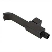 YUNRUX G1/2 Wall Mounted Faucets, Modern Brass Bathroom Faucet, Wall Mounted Single Hole Cold Water Tap For Kitchen, Bathroom, Sink, Basin, Matte Black