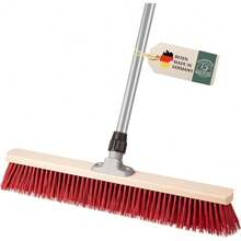 Straßenbesen 60 cm mit Stiel, Strassenbesen mit Teleskopstiel, Besen, Kehrbesen, Gartenbesen für Straßen, Draußen