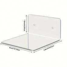 4/10 buc rafturi plutitoare acrilice mici, rafturi mini pentru jucării suspendate, suport pentru plante în sufragerie și dormitor, raft adeziv, raft transparent pentru jucării, organizare și depozitare acasă, accesorii pentru baie